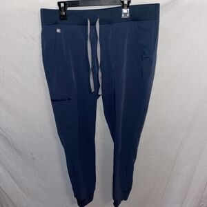 Figs Women’s Scrub Pants Size M 34 X 31 Blue Polyester Occupational Clinic